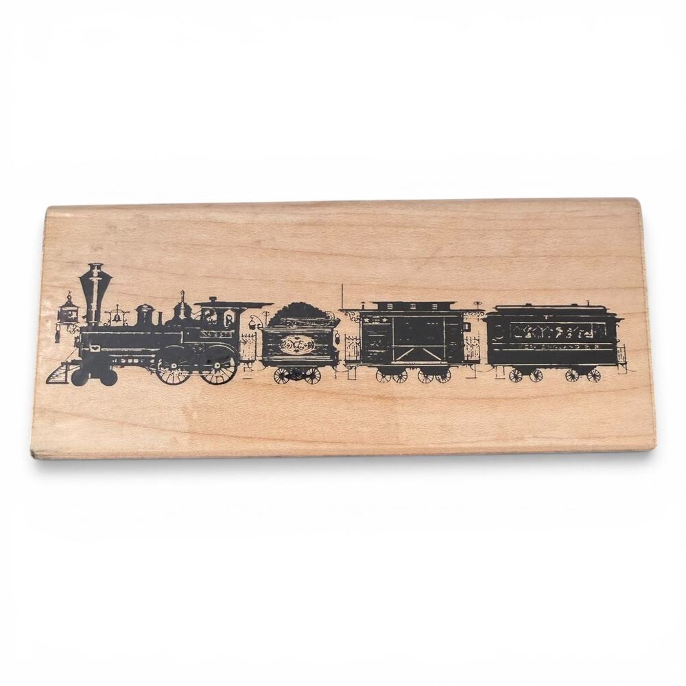 Inkadinkado RARE Wayne Wysocki Vintage Style Locomotive Train 6300 Rubber Stamp